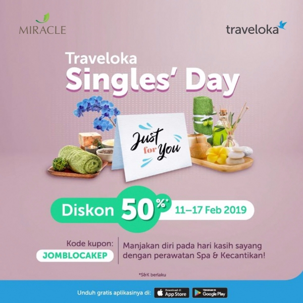 Banner Miracle x Traveloka Single's Day